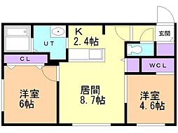 CLASSE6.1 2LDKの間取図画像