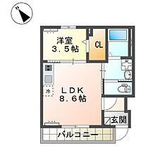 茨城県つくば市高見原４丁目（賃貸アパート1LDK・1階・33.02㎡） その2