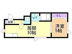 チェリー 1LDKの間取図画像