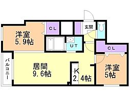 間取図画像 2LDK