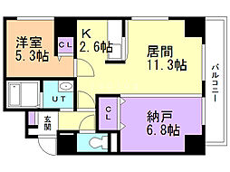 ヴァンクール南円山 2LDKの間取図画像