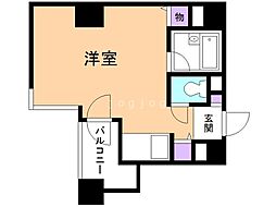 ライオンズシティ大通公園 3階ワンルームの間取り
