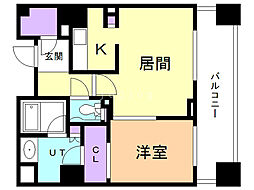 プライムメゾン南2条 13階1LDKの間取り