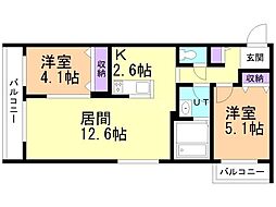 間取図画像 2LDK