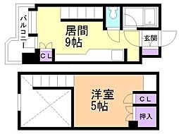 サンシャイン・シティー21 10階1LDKの間取り