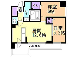 ＭＯＤＥＮＡ表参道 11階2LDKの間取り