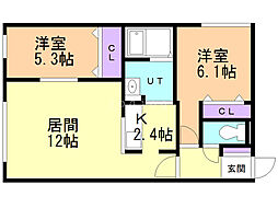 間取図画像 2LDK