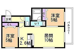 ＲＴＬ　Ｎ1（ラティールエヌワン） 4階2LDKの間取り