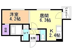 札幌市営東西線 西18丁目駅 徒歩8分 2階/-