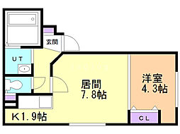 ＡＳＴＩ　ＳＴＡＧＥ　ａｎｅｌａ 1階1LDKの間取り