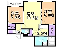 間取図画像 2LDK