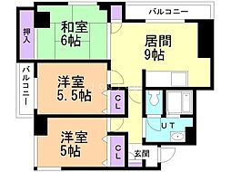 ヴェルデ山鼻 3LDKの間取図画像