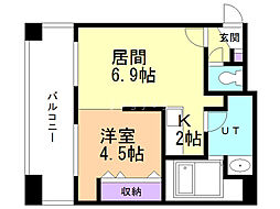 S-FORT北円山 1LDKの間取図画像