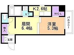 BIBOTOWER札幌中央 1LDKの間取図画像