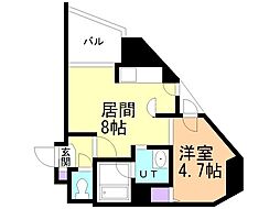 クラッセ円山WEST 1LDKの間取図画像