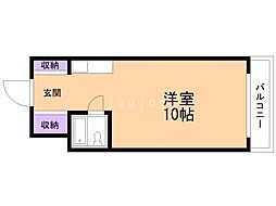 しんたくハイツ南大通 ワンルームの間取図画像