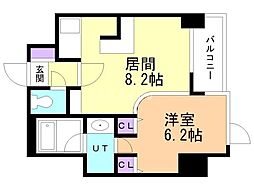 ダイアパレス北3条第2 1LDKの間取図画像