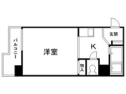 LC-1 1DKの間取図画像