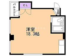 エステート札幌 ワンルームの間取図画像