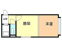 シティハイツ南6条 1DKの間取図画像
