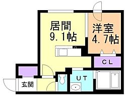 RUMO LUEB(ルーモルーブ) 1LDKの間取図画像