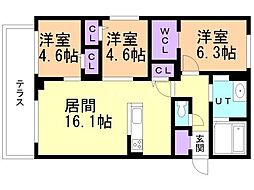 RUMO LUEB(ルーモルーブ) 3LDKの間取図画像