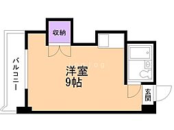 サイレンス医大前 ワンルームの間取図画像
