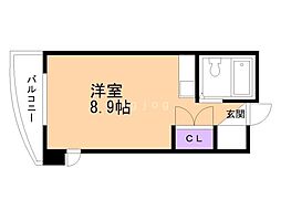 ソシエ山鼻 ワンルームの間取図画像