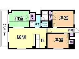 ヴァンヴェール医大前 3LDKの間取図画像