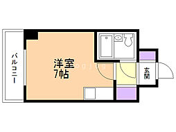 クリオ行啓通参番館 ワンルームの間取図画像