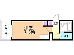 クリオ行啓通参番館 ワンルームの間取図画像