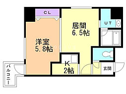 アイビーパレス52 1LDKの間取図画像