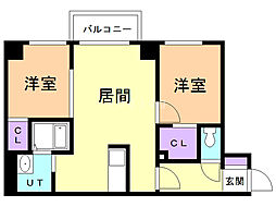 プロヴィデンス宮の森 2LDKの間取図画像