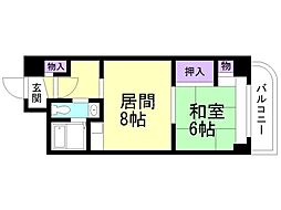 アルファコンフォート札幌 1DKの間取図画像