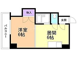 吉田ビル 1DKの間取図画像