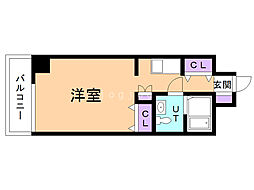 TEADA北4条 1Kの間取図画像