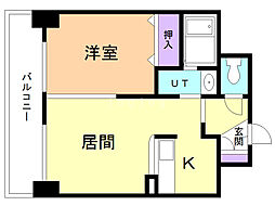 HeLm21 1LDKの間取図画像