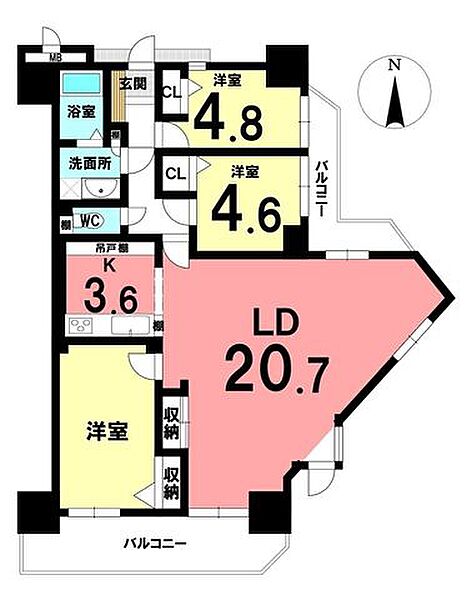 間取りを拡大表示