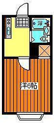 コーポ旭川 1Kの間取図画像