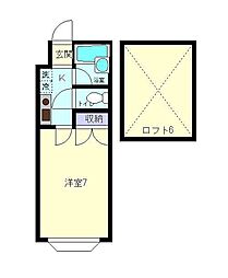 ピアネス広面 1Kの間取図画像