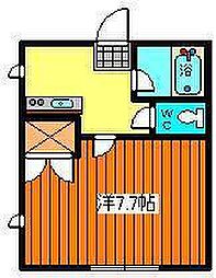 秋光館 1Kの間取図画像