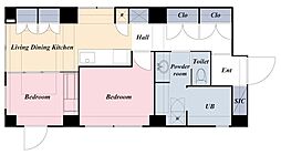 THE KOGAICHO 1SLDKの間取図画像