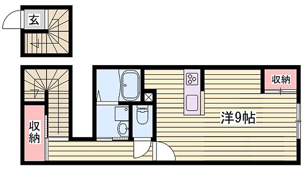 レオネクストアポロン378 205｜兵庫県姫路市岡田(賃貸アパート1K・2階・34.88㎡)の写真 その2