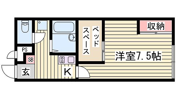 レオパレス勇舞 204｜兵庫県姫路市御立東6丁目(賃貸アパート1K・2階・23.18㎡)の写真 その2