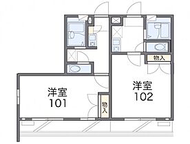 レオパレスセント・クロス 205 ｜ 兵庫県姫路市書写1の辺1195（賃貸アパート1K・2階・23.18㎡） その2