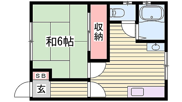 東口アパート ｜兵庫県姫路市八代(賃貸アパート1DK・2階・27.00㎡)の写真 その2