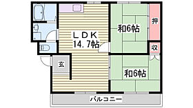 モアークレスト飾磨  ｜ 兵庫県姫路市飾磨区下野田2丁目（賃貸マンション2LDK・2階・58.00㎡） その2