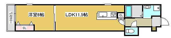 コティ姫路 ｜兵庫県姫路市東延末2丁目(賃貸アパート1LDK・3階・40.29㎡)の写真 その2