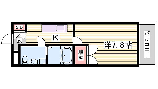 GLAハート飾磨A棟 ｜兵庫県姫路市飾磨区天神(賃貸アパート1K・3階・24.65㎡)の写真 その2