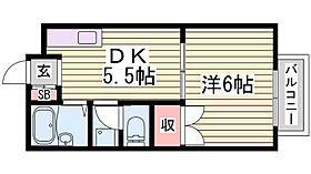 プレル英賀保  ｜ 兵庫県姫路市飾磨区英賀保駅前町（賃貸アパート1DK・2階・26.86㎡） その2